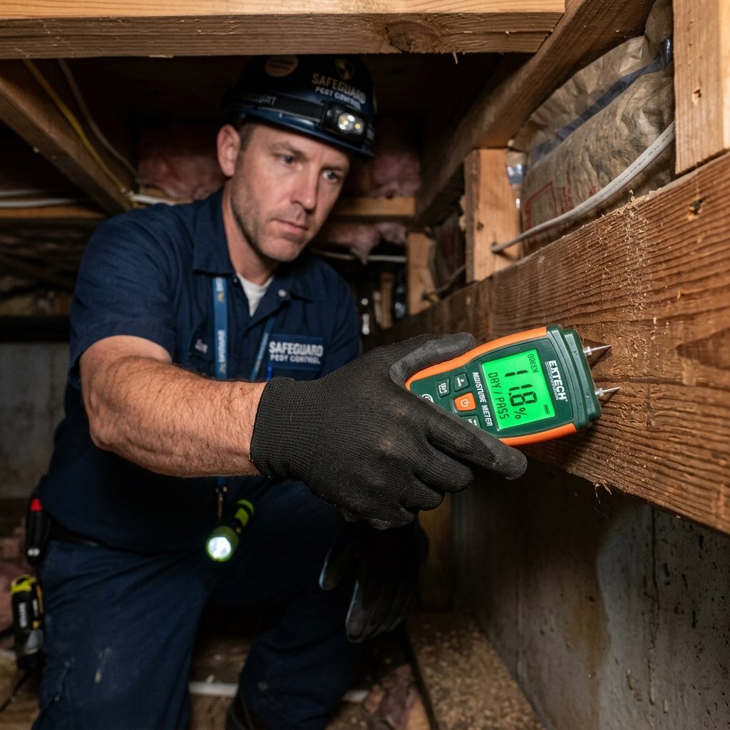 Termite inspection in Griffith home
